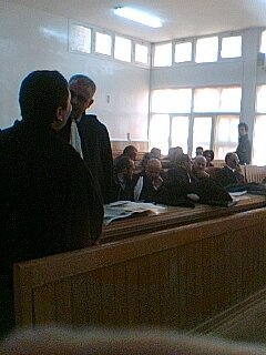 Photo volée du procès des manifestants du bassin minier de Gafsa : Taoufik Houij