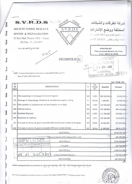 Decompte N 10